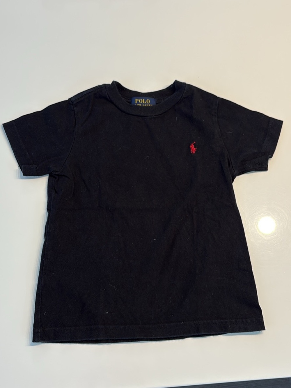 Polo by Ralph Lauren Black Tee with Red Pony Embroidery